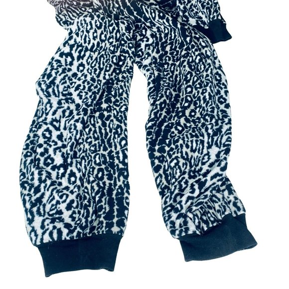 Nick & Nora Pajama One Piece Animal Leopard Print XL PJ With Hoodie Sleepwear - Picture 12 of 12